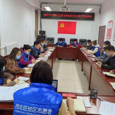 燕保辛店家园社区党支部2022年度组织生活会和民主评议党员