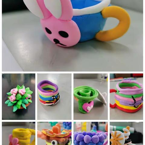 我们一起捏泥巴。不要小瞧低年级的小朋友，他们能做出让人惊喜的作品！