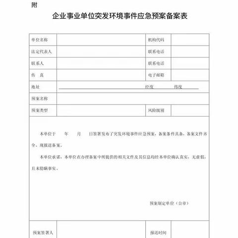 《企业事业单位突发环境事件应急预案备案表》中“报送单位”应该怎么填？