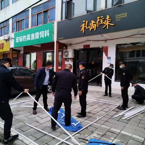 新洲区汪集街城管办“门前三包”日常工作动态