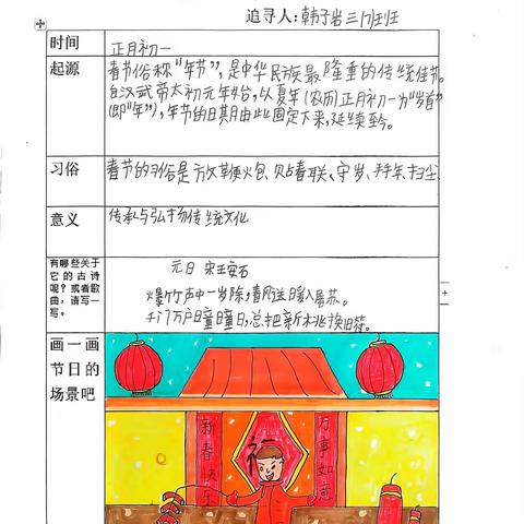 中华传统节日  追寻报告