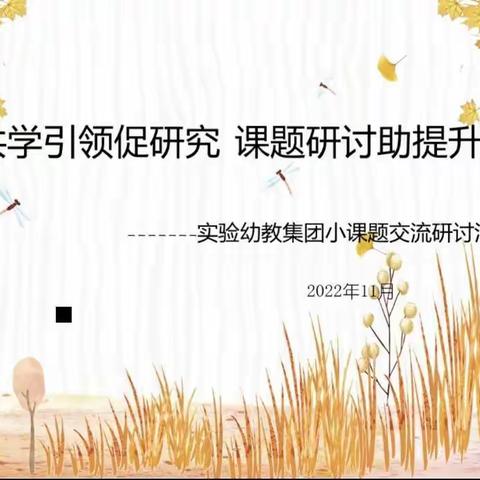 共学引领促研究，课题研讨助提升——库尔勒市实验幼教集团小课题交流研讨活动