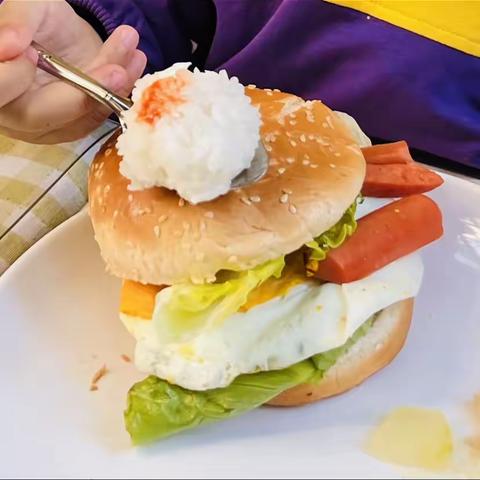 自制汉堡🍔——紫荆花锦绣幼儿园大二班