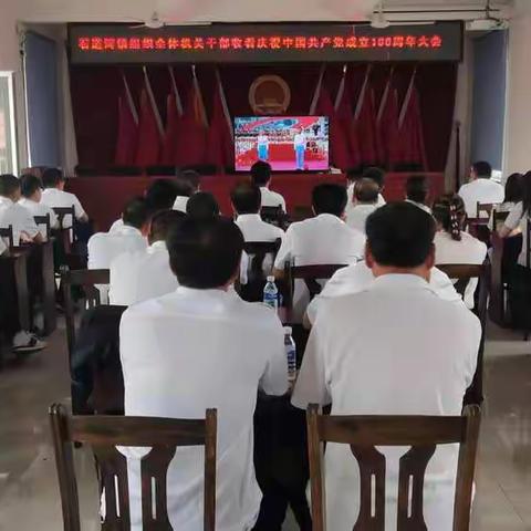 石道河镇组织集中观看庆祝中国共产党成立100周年大会