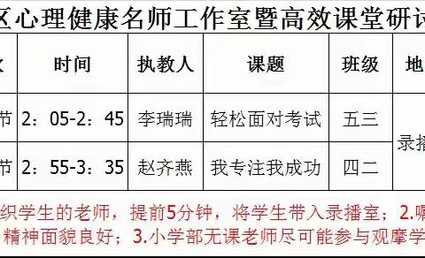 润泽心灵  相遇美好——高新区心理健康名师工作室暨高效课堂研讨会