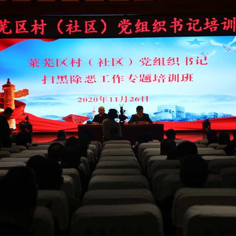 莱芜区举办村（社区）党组织书记扫黑除恶专题培训班