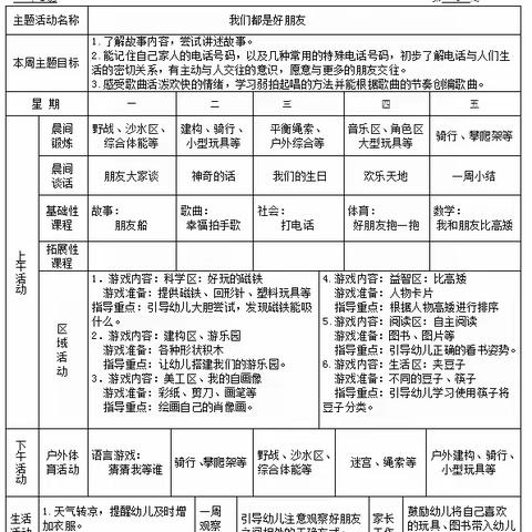 我们都是好朋友（第5周）