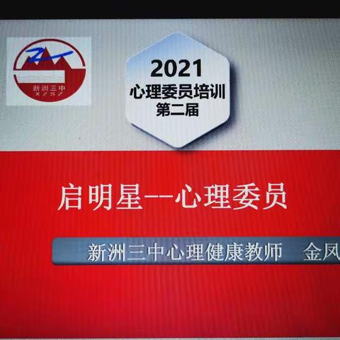 启明星——心理委员武汉市新洲三中“第二届心理委员培训”