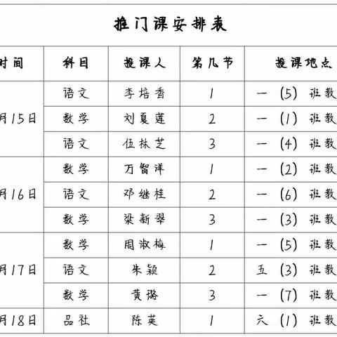 推门听课展风采   互相学习促进步