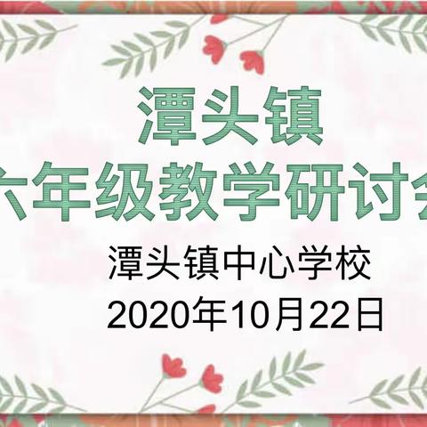 集思广益，行以致远——潭头镇六年级教学研讨会