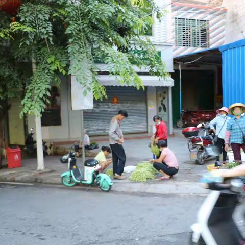 白马井镇涌泉大街与南司大道市场门口乱象整治行动