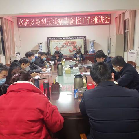 水稻乡召开新型冠状病毒防控工作推进会