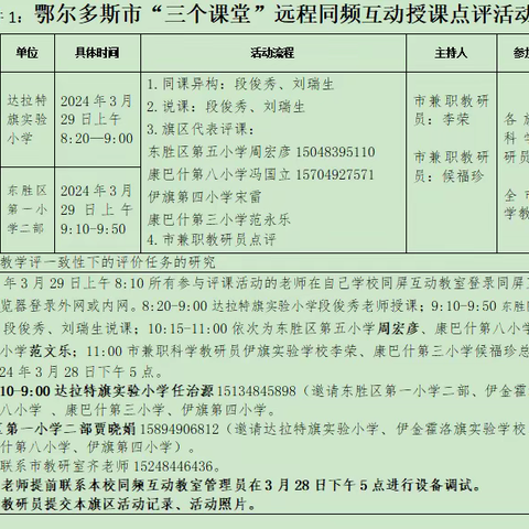 科学引深思，教学促成长——鄂尔多斯“三个课堂”同频互动活动