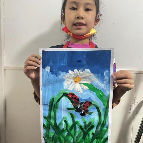《草丛里的瓢虫》