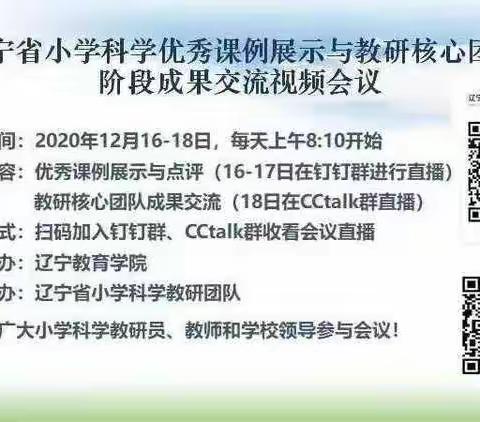 南芬区实验小学参加《小学科学教研核心团队阶段成果交流》线上教研活动