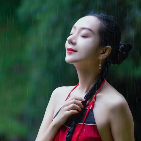 雨中的等待