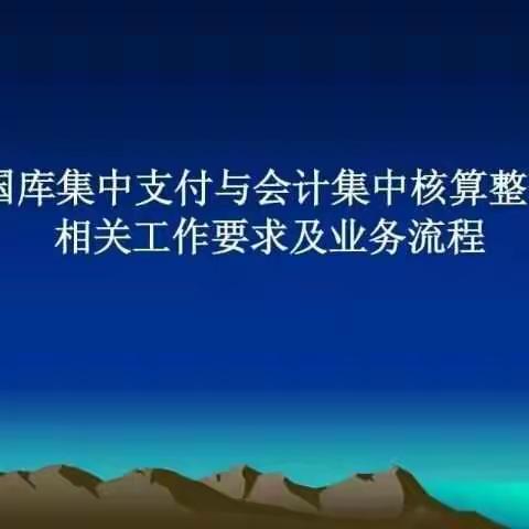 国库集中支付与会计集中核算整合相关工作要求及业务流程