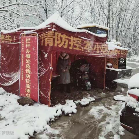 栏杆街道：风雪中坚守 ，只为把瘟神送走