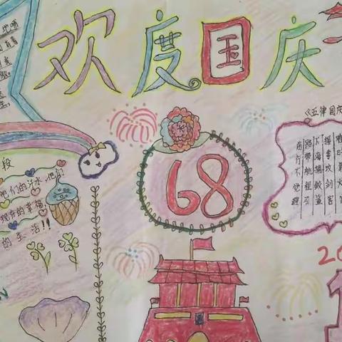 “迎国庆，庆中秋”手抄报评比