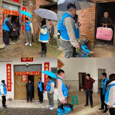 电海街道安乐村委会开展为困难群众“寒潮送温暖”活动