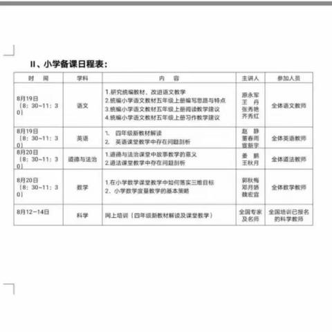 同舟共济 倾情教研——2020年秋季九台区小学语文备课活动