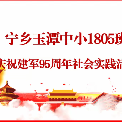 宁乡玉潭中小1805班庆祝建军95周年 社会实践活动