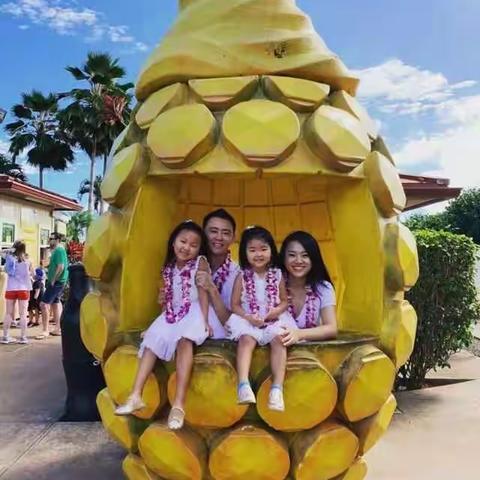 一家四口欢乐旅游夏威夷