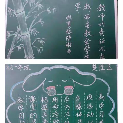 一支粉笔写春秋，花式板书展风采！--新化县东方文武学校（金品校区）初中部教师基本功小黑板粉笔字比赛