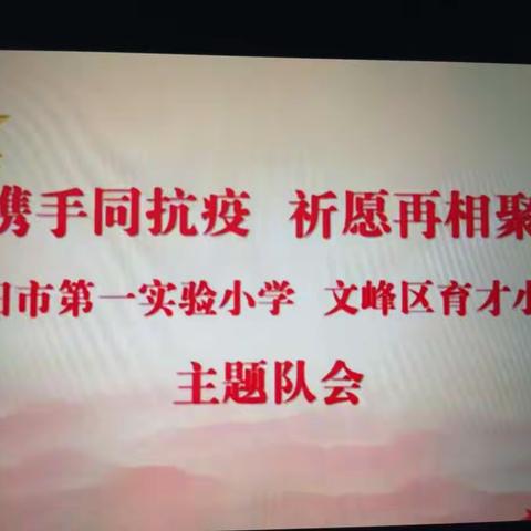 “携手同抗疫 期盼再相聚”！安阳市育才小学五三中队