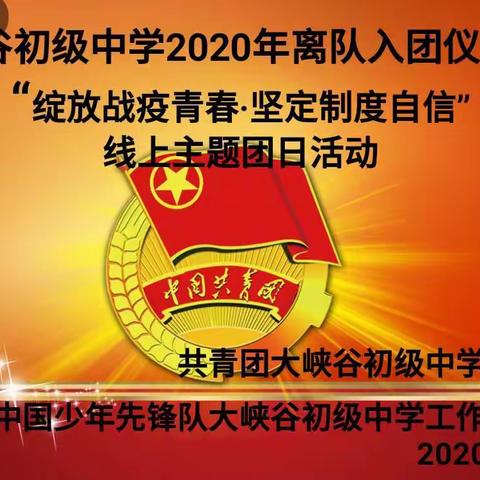 大峡谷初级中学开展“绽放战疫青春，坚定制度自信”线上主题团日活动