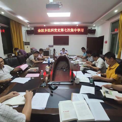 金波乡组织党史第七次集中学习