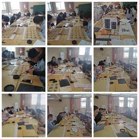 郑上路第二小学语文教师书法现场书写展示活动