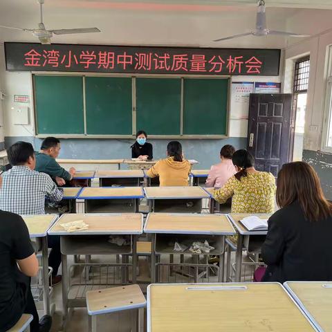 顺河街道办事处金湾小学期中测试质量分析会