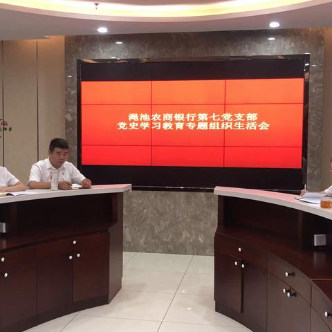 渑池农商银行第七党支部组织召开党史学习教育专题组织生活会