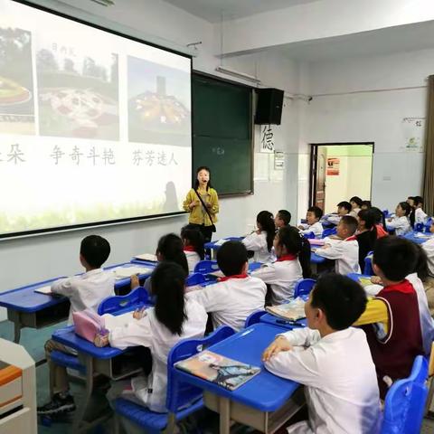 概括花钟之貌，拟写花开之美——记4月22日红谷一小语文教研活动之三年级专题研讨课《花钟》