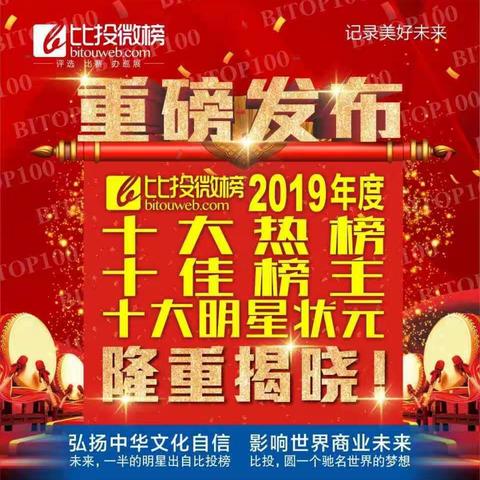 金融街电讯新媒体『比投微榜』2019年度十大热榜、十佳榜主、十大明星状元隆重揭晓