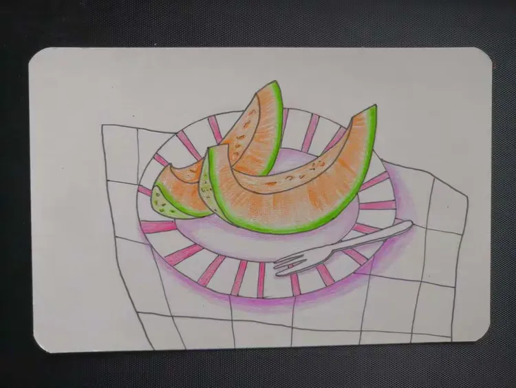 彩铅哈密瓜