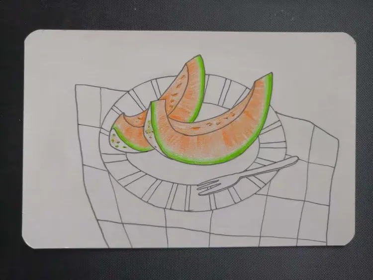 彩铅哈密瓜