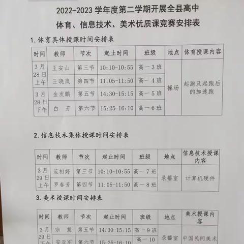 永靖县2023年春季高中信息技术优质课竞赛