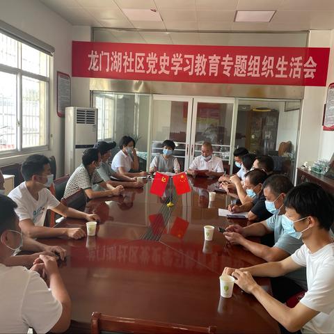 龙门湖社区召开党史学习教育专题组织生活会