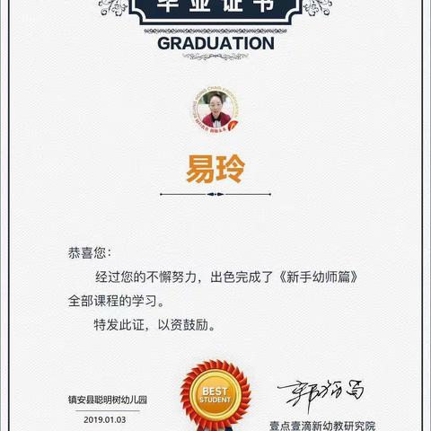 聪明树幼儿园2019年秋个人工作总结