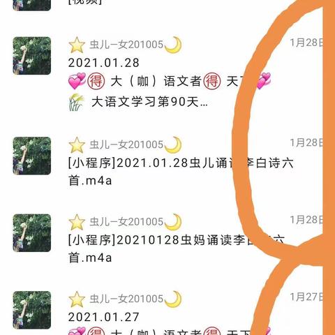 虫儿申请寒假诗词大会奖学金资料集（二）每日群活动（共35天）