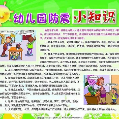 “地震来了，我不怕”——于村社区幼儿园防地震演练活动