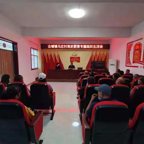 马庄村党支部召开党史学习教育专题组织生活会