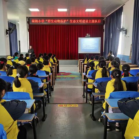 为建党100周年献礼        ——湖桃小学“保护野生动物  建设生态文明”主题队日
