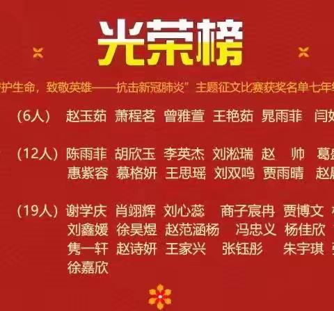 守护生命，致敬英雄——长安三初抗击新冠肺炎主题征文展七年级（一）