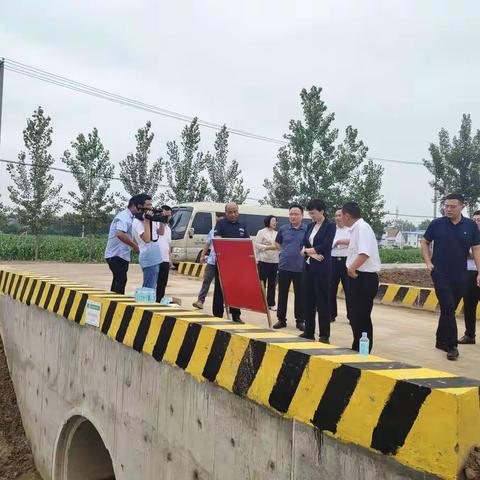 7月10日上午，市政府副市长曹临一行到杜堂镇调研高标准农田建设及管护情况