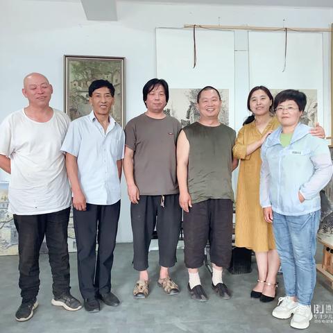 “写生太行”涉县首届国画艺术作品展    ——部分画家聚集雲峰画院作品创作剪影