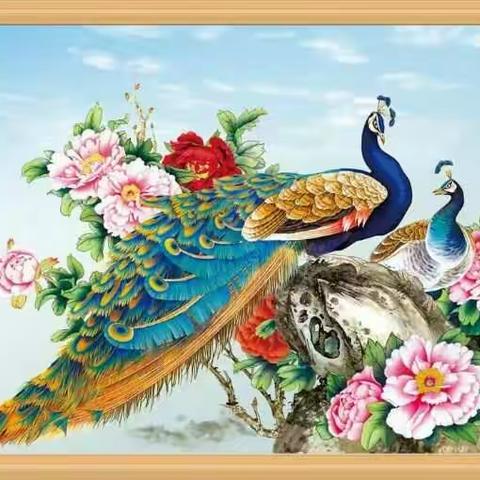 自产丝绸画