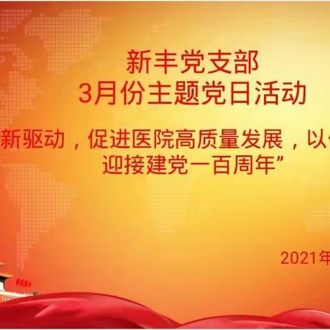 新丰党支部开展3月份主题党日活动